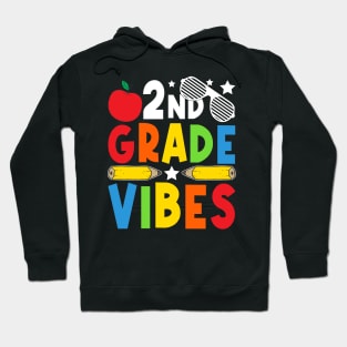 2nd Grade Vibes Teachers Boys Girls Funny Back To School Hoodie